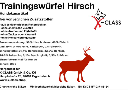 Trainingswürfel Hirsch 100g