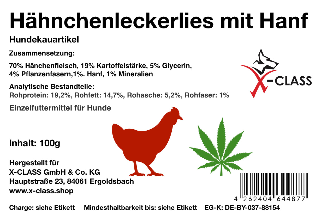 Hähnchenleckerlies mit Hanf