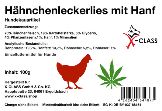 Hähnchenleckerlies mit Hanf