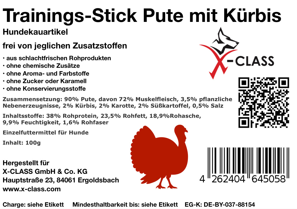 Trainings-Stick Pute mit Kürbis