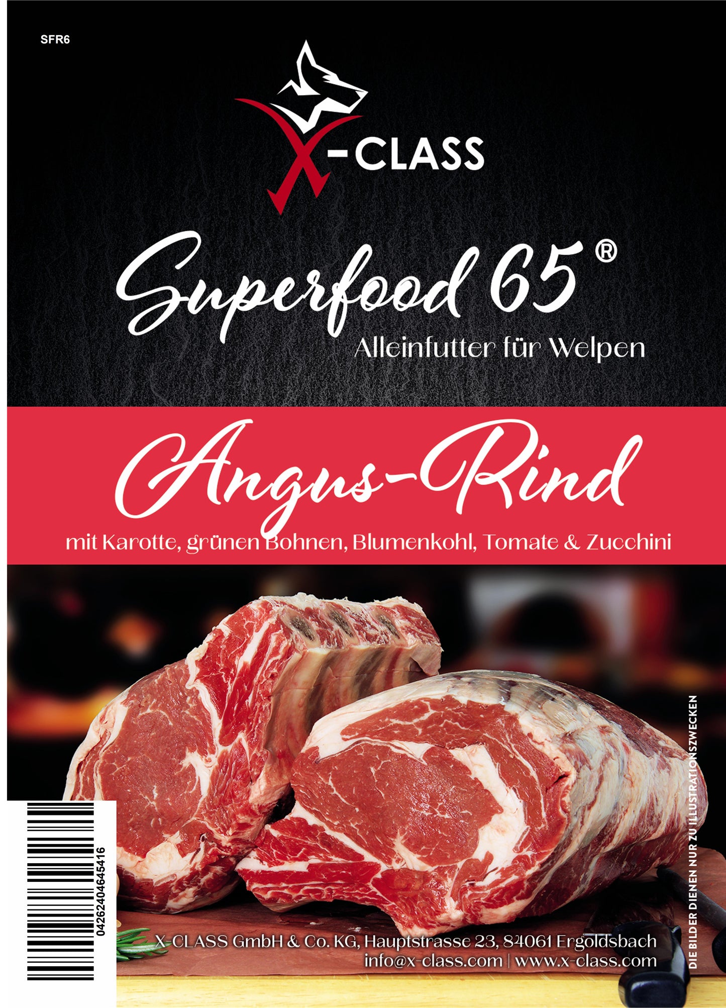 Superfood 65 Angus Rind für Welpen