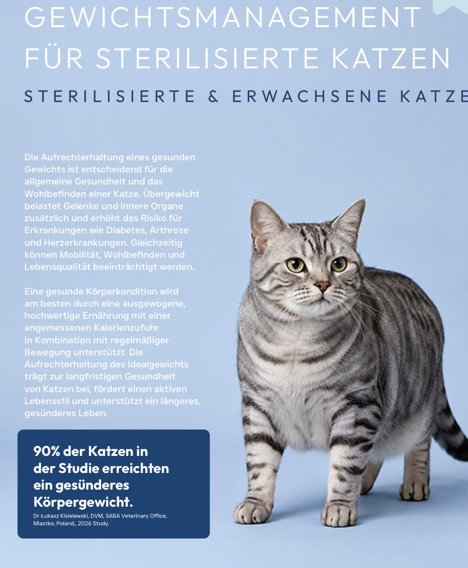 X-CLASS Vet+ Gewichtsmanagement für sterilisierte Katzen