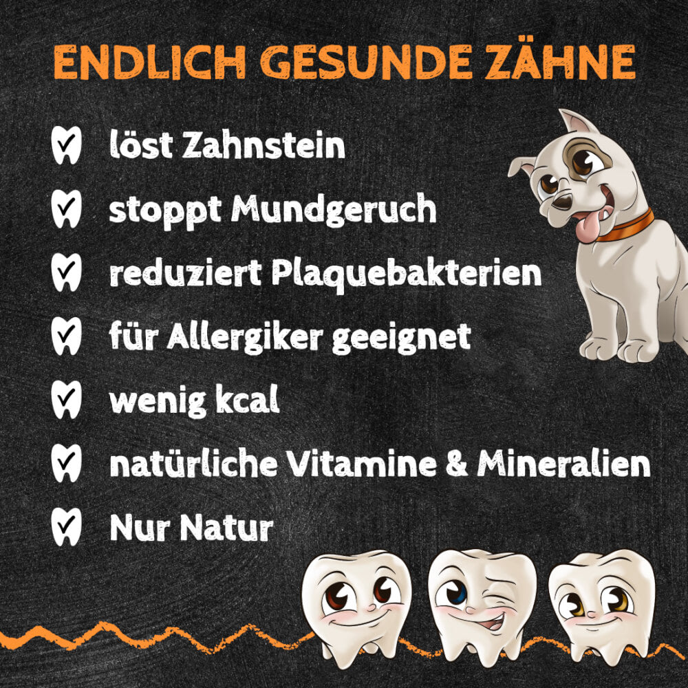 QCHEFS Zahnputzflocken Hund