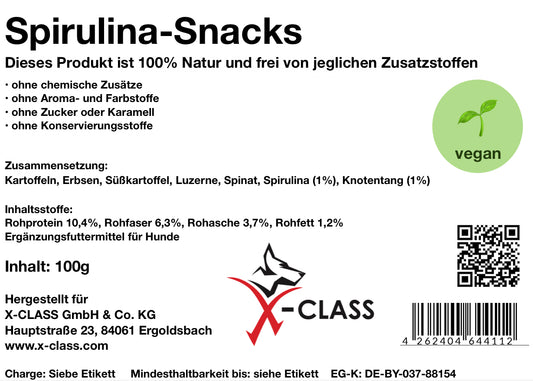 Spirulina-Snacks, 100g