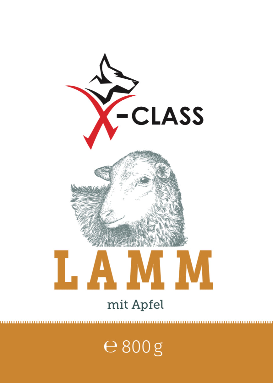 Lamm mit Apfel