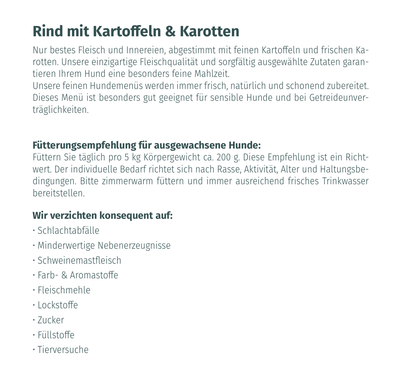 Rind mit Kartoffeln & Karotten