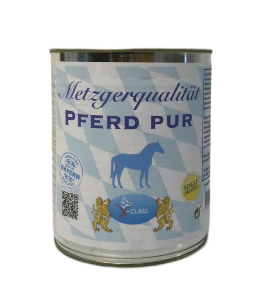 Metzgerqualität Pferd pur 800g Dose