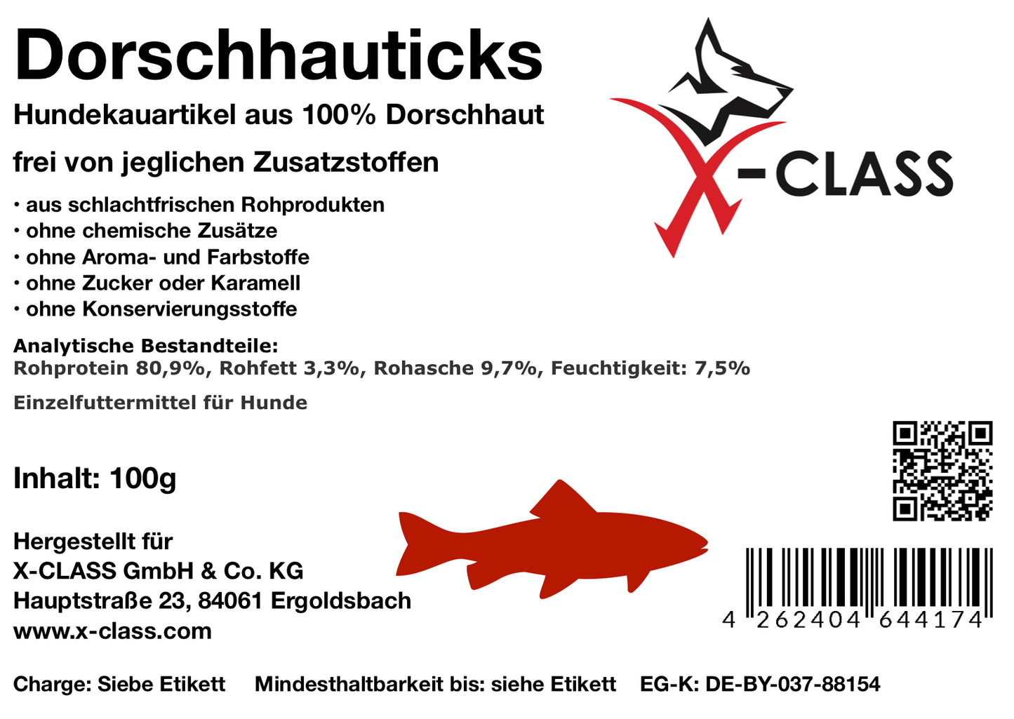 Dorschhautsticks 100g