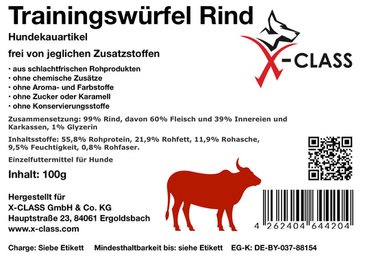 Trainigswürfel Rind 100g