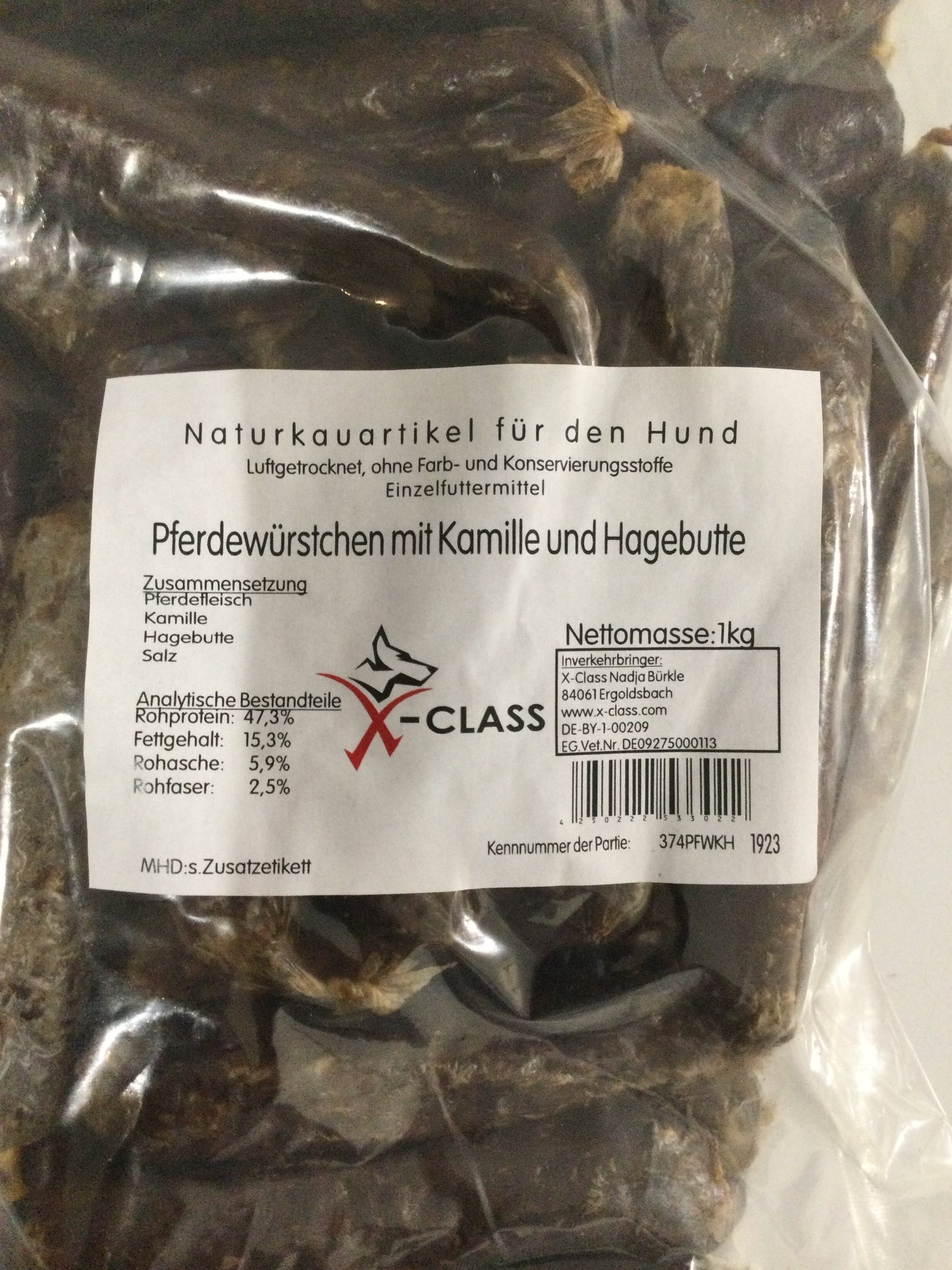 Pferdewürstl mit Kamille und Hagebutte