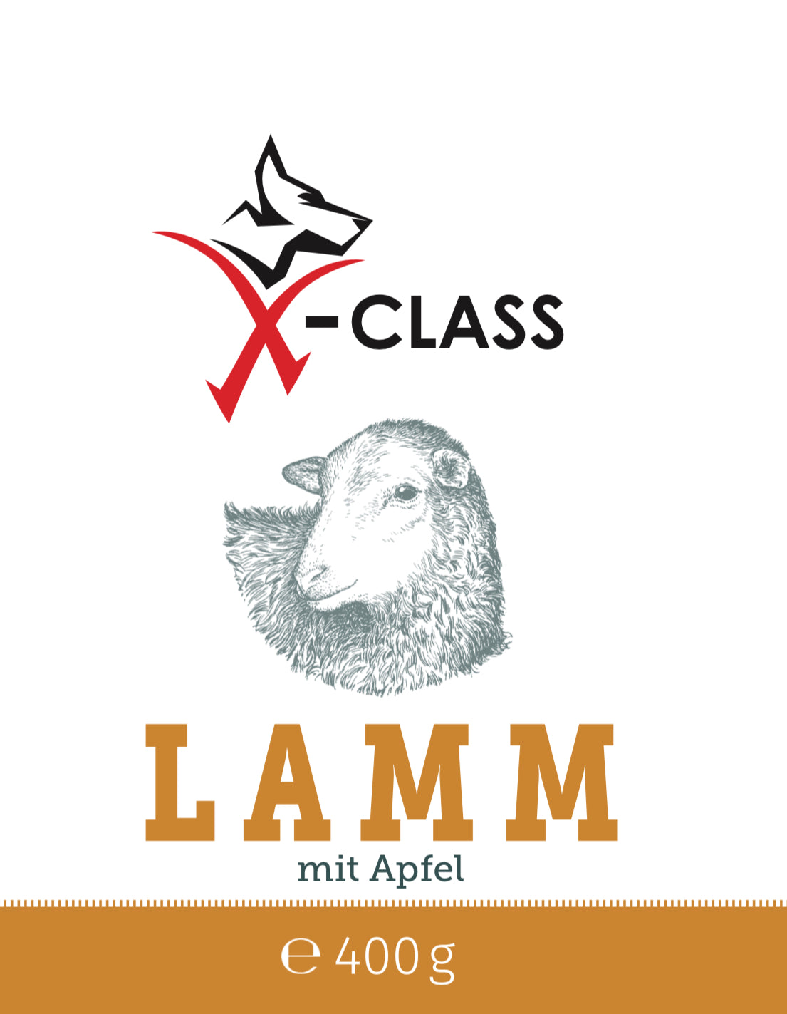 Lamm mit Apfel