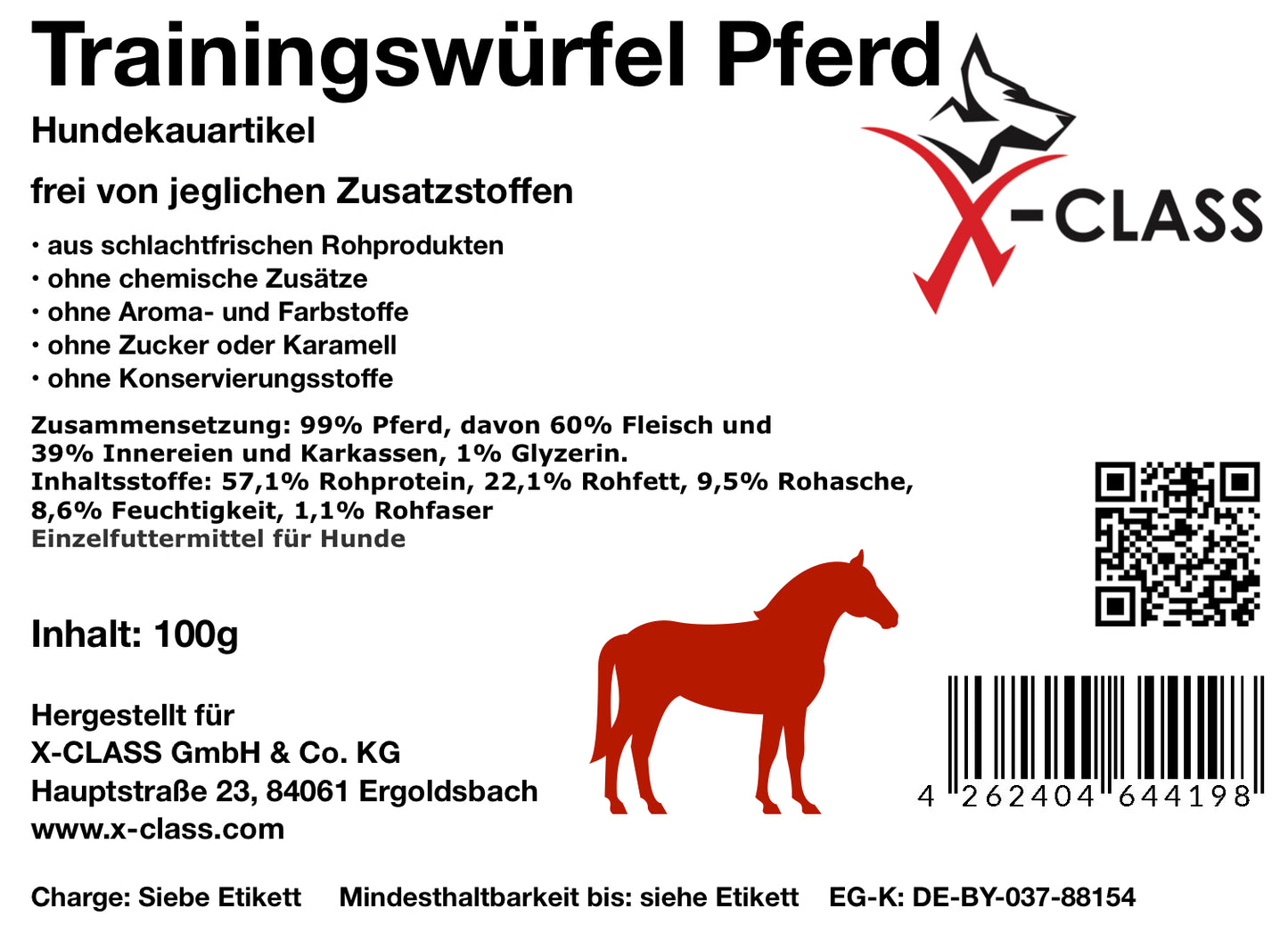 Trainingswürfel Pferd 100g