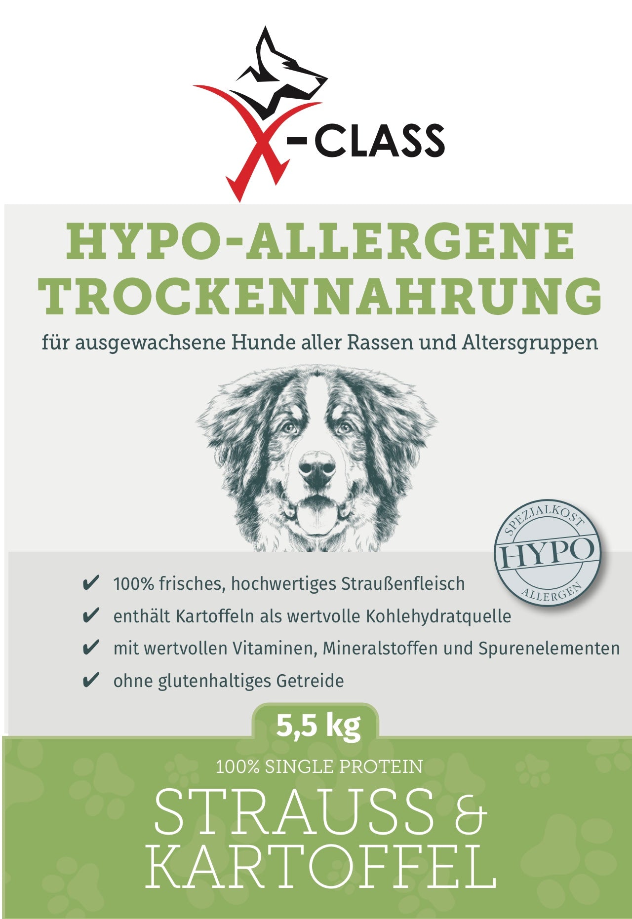 Strauss & Kartoffel Hypo-Allergene Trockennahrung