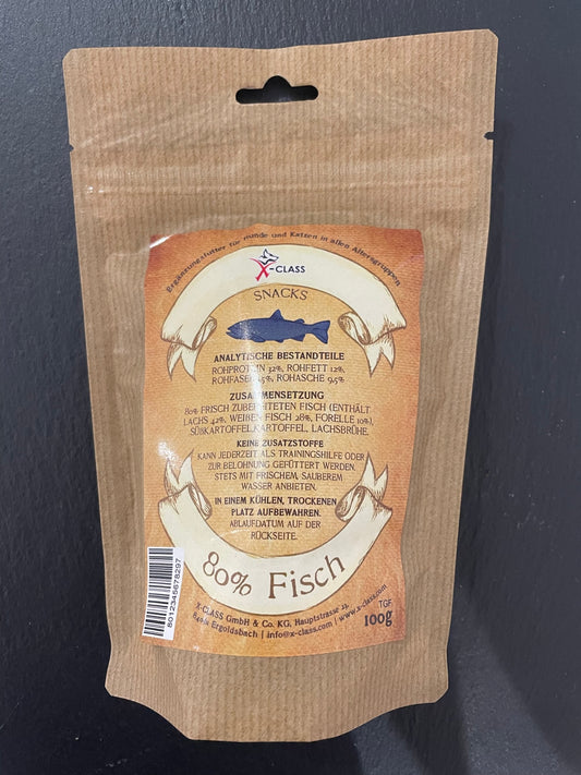 80% Fisch Snack für Hunde & Katzen - getreidefrei