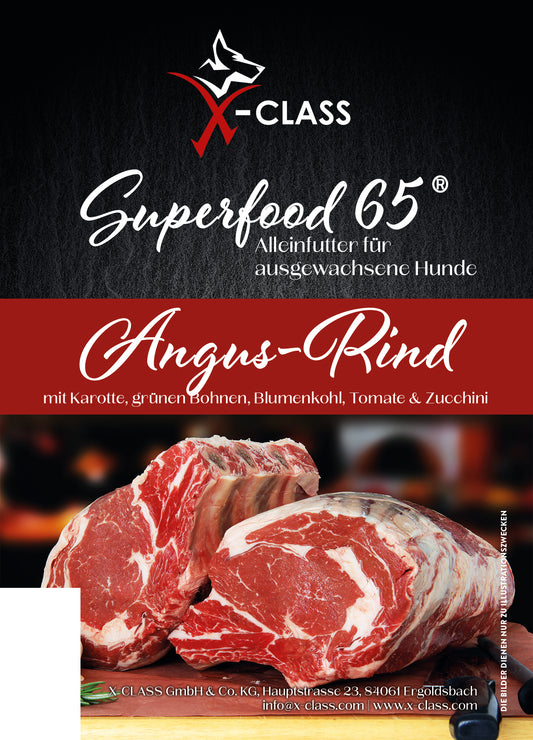 Superfood 65 Angus Rind für ausgewachsene Hunde