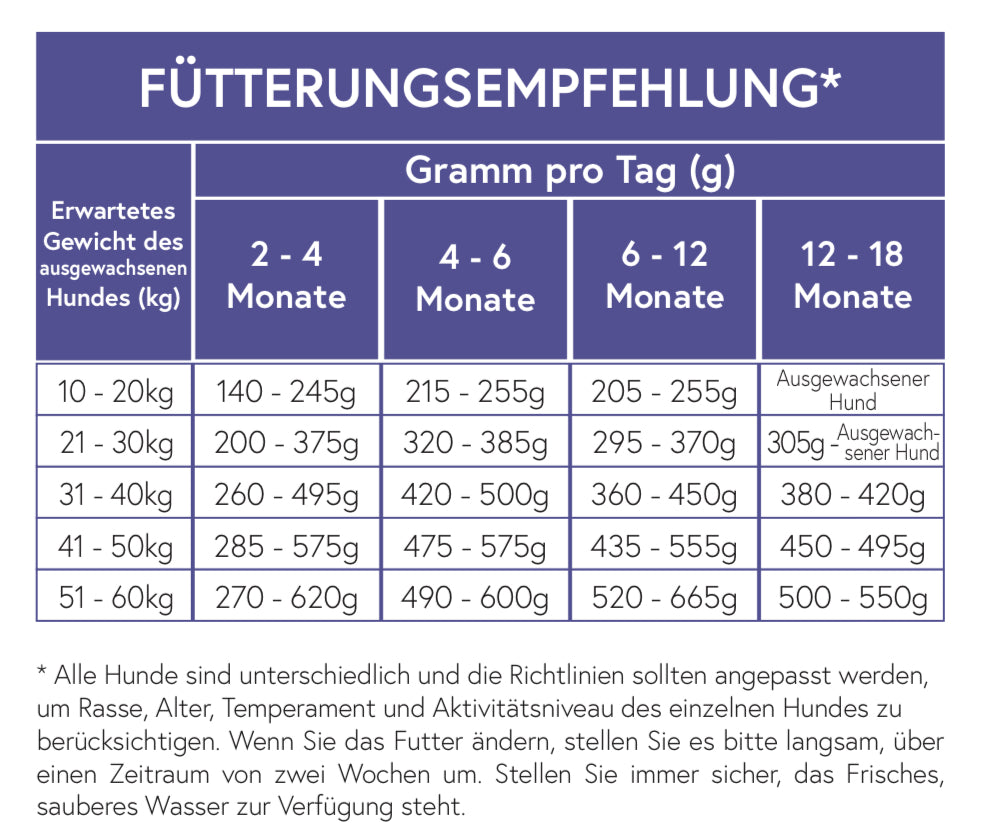 Lachs mit Kartoffel für Welpen - große Rassen