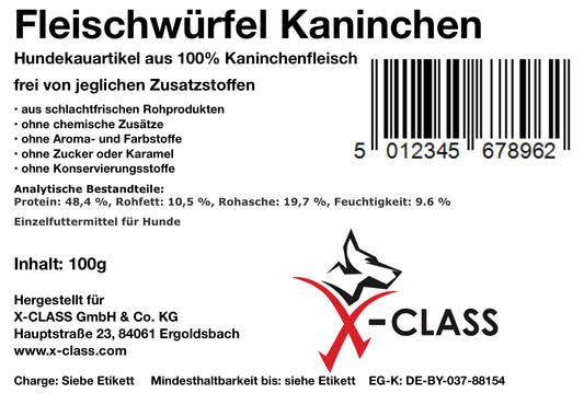 Fleischwürfel Kaninchen