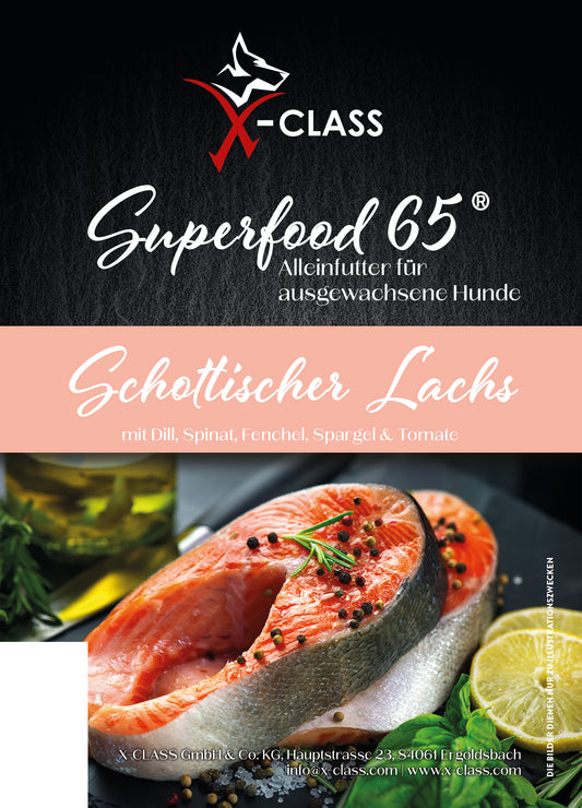 Superfood 65 Schottischer Lachs für ausgewachsene Hunde