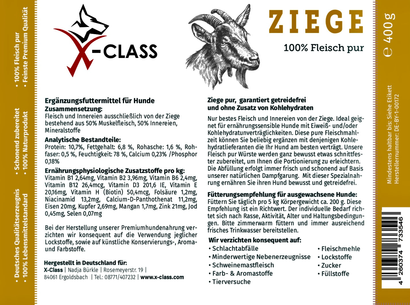 Ziege 100% Fleisch