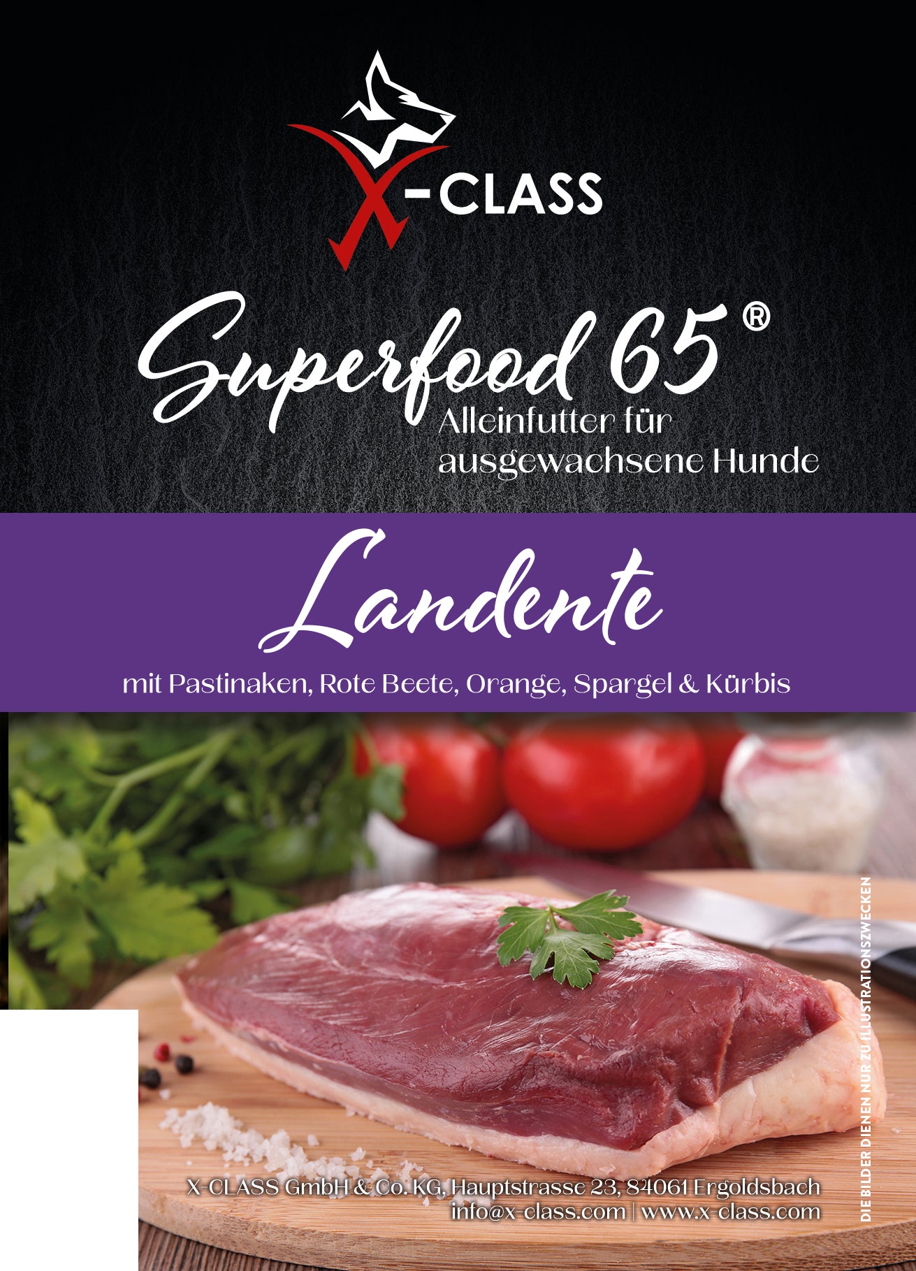 Superfood 65 Landente für ausgewachsene Hunde