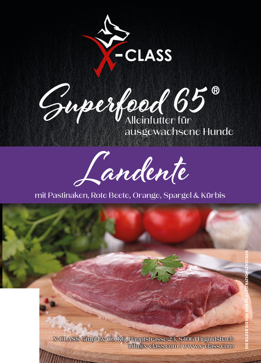 Superfood 65 Landente für ausgewachsene Hunde