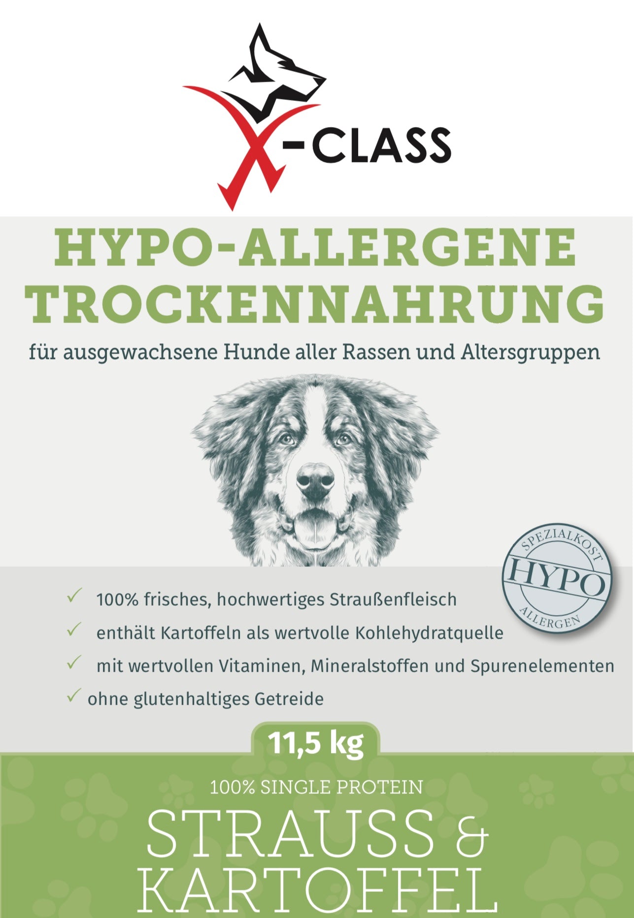 Strauss & Kartoffel Hypo-Allergene Trockennahrung