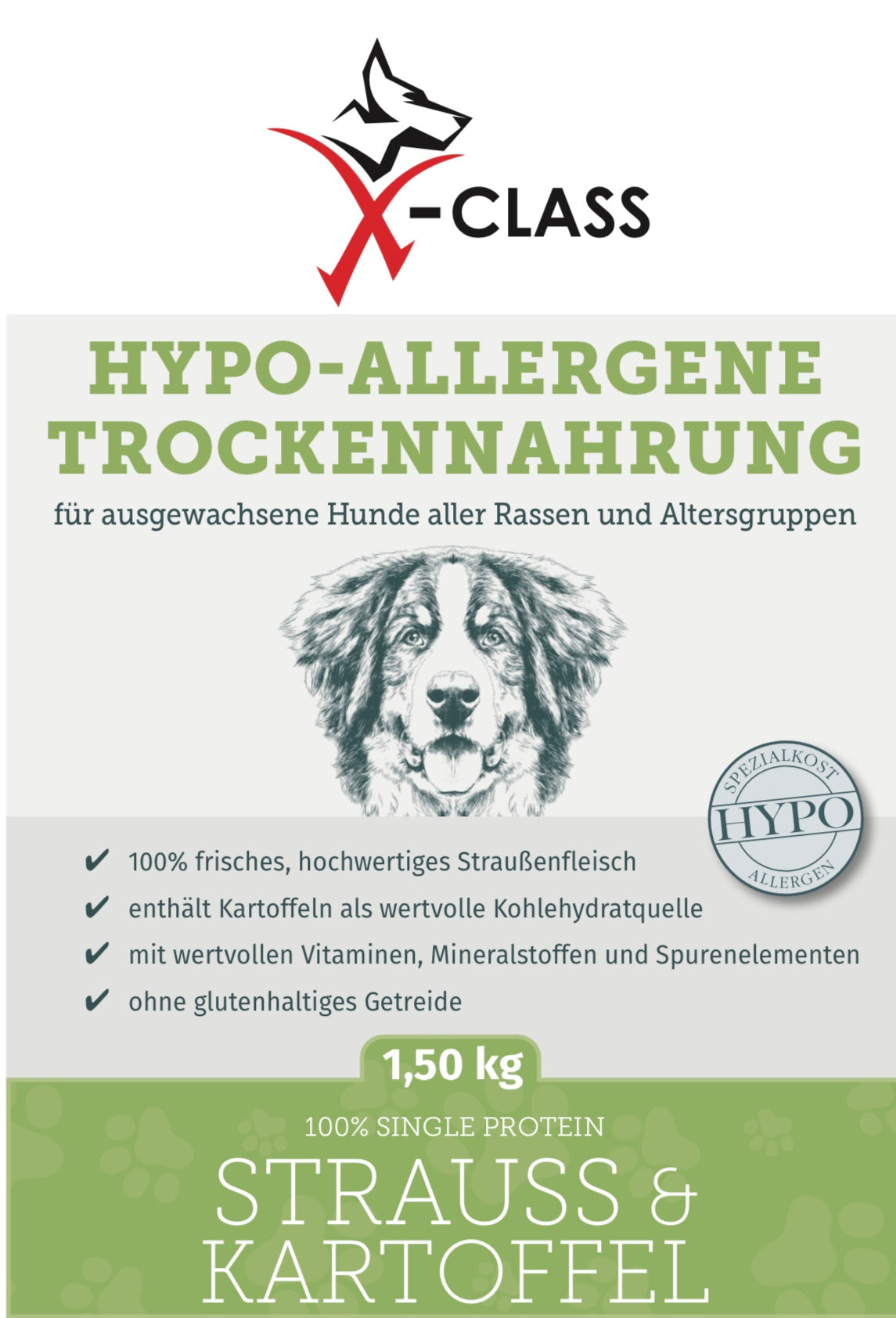 Strauss & Kartoffel Hypo-Allergene Trockennahrung