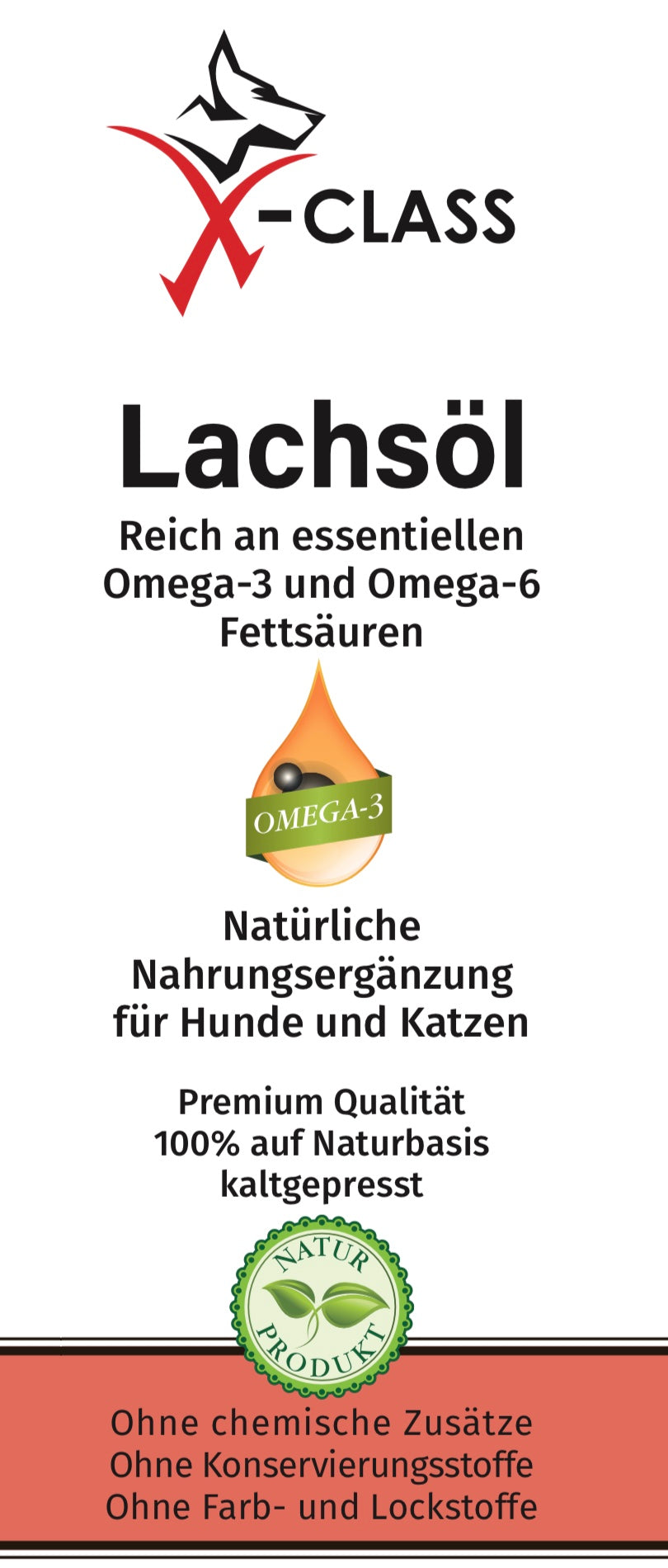 Lachsöl, kaltgepresst, 250ml