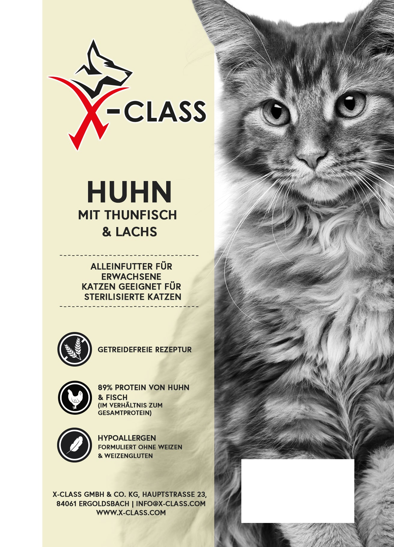 Connoisseur Cat Huhn mit Thunfisch & Lachs für erwachsene Katzen (geeignet für sterilisierte Katzen)