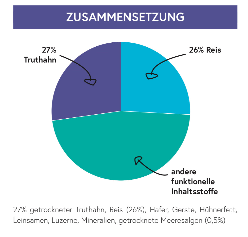 Truthahn mit Reis für ausgewachsene Hunde