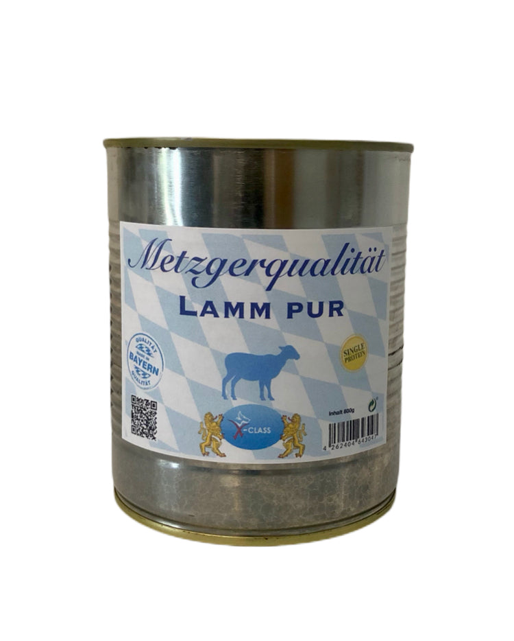 Metzgerqualität Lamm pur 800g Dose