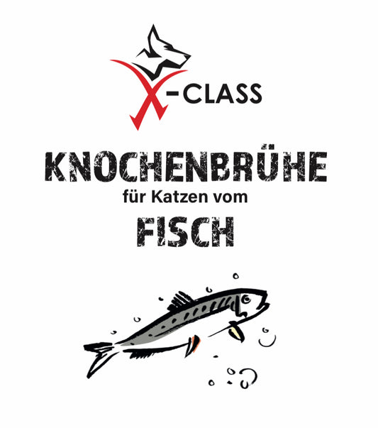 X-CLASS Knochenbrühe für Katzen vom Fisch, 100ml