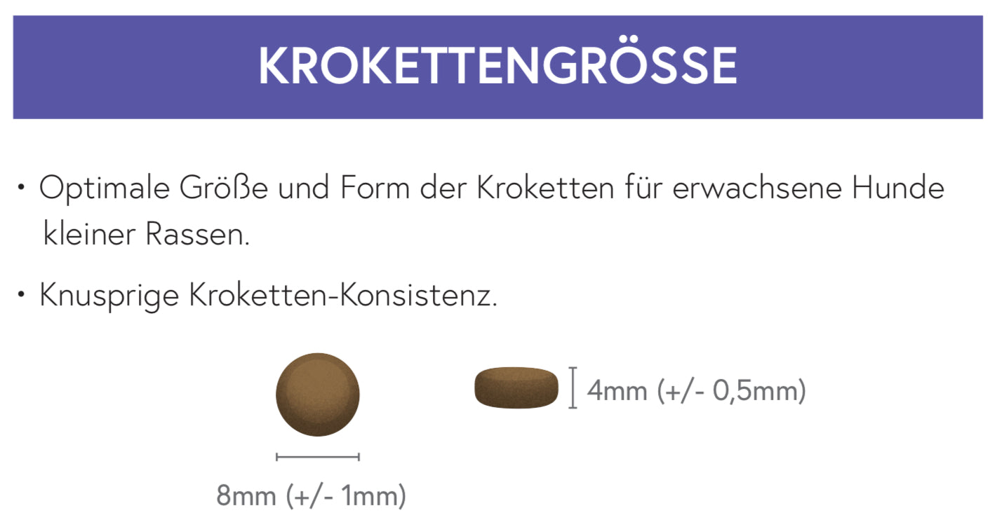 Huhn mit Reis für ausgewachsene kleine Hunde