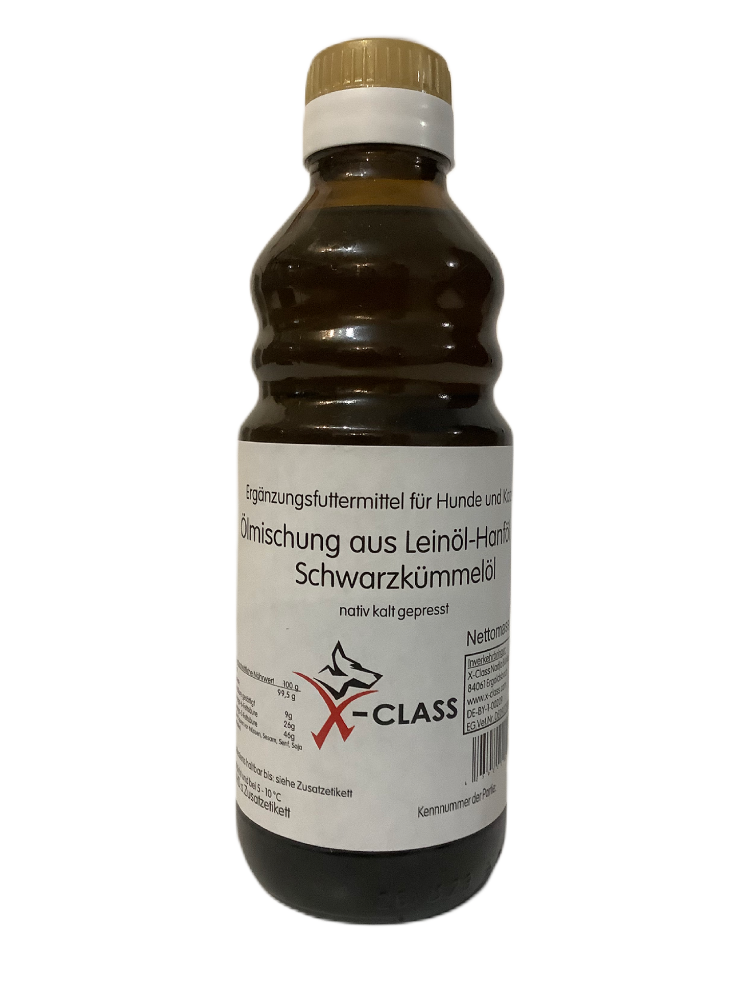 Ölmischung aus Leinöl, Hanföl und Schwarzkümmelöl, 250ml