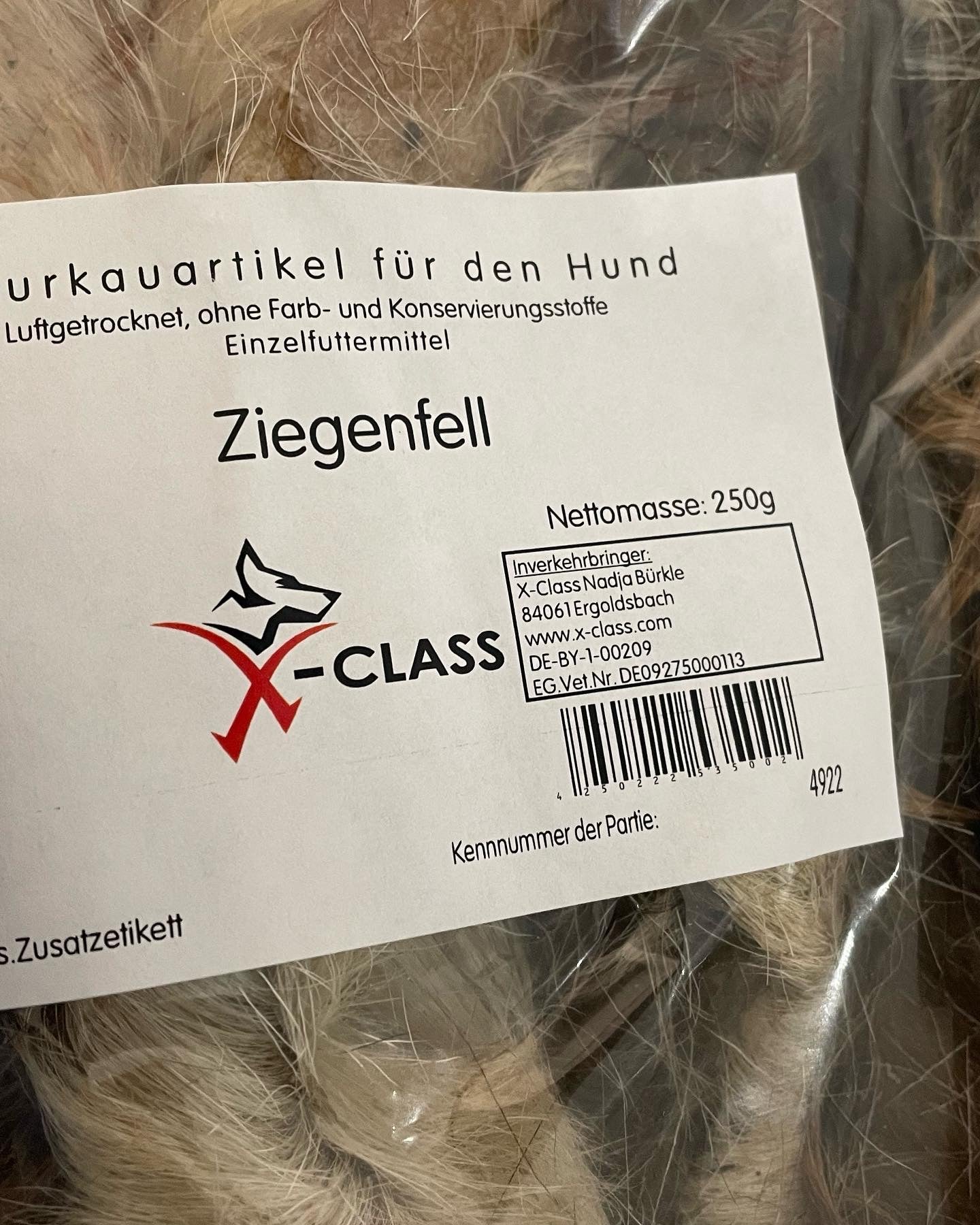 Ziegenfell, getrocknet, 250g