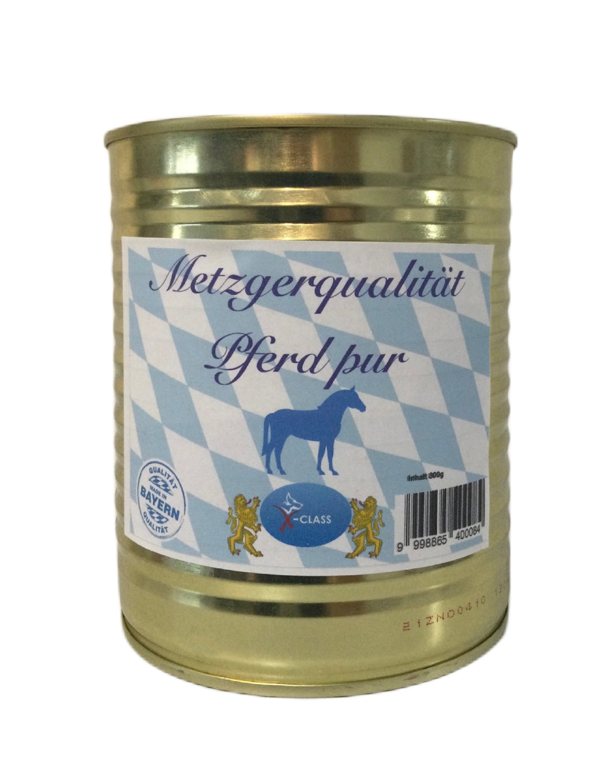 Metzgerqualität Pferd pur 800g Dose