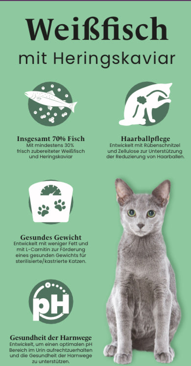 Connoisseur Cat Weißfisch mit Heringskaviar