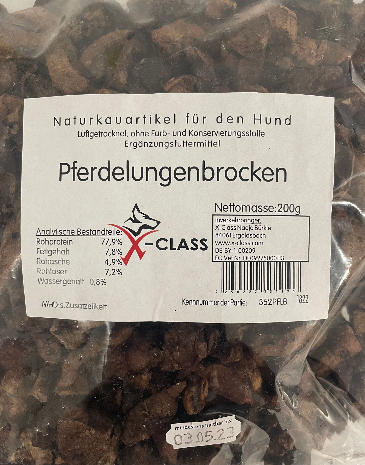 Pferdelungenbrocken, getrocknet, 200g