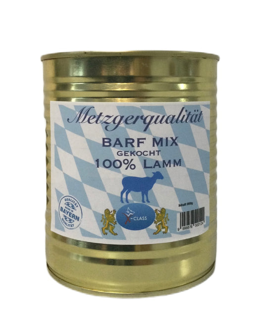 Metzgerqualität BARF Mix Lamm 800g Dose