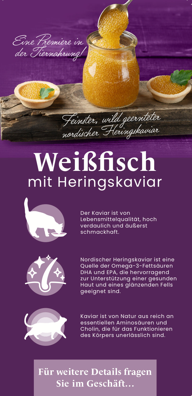 Connoisseur Cat Weißfisch mit Heringskaviar