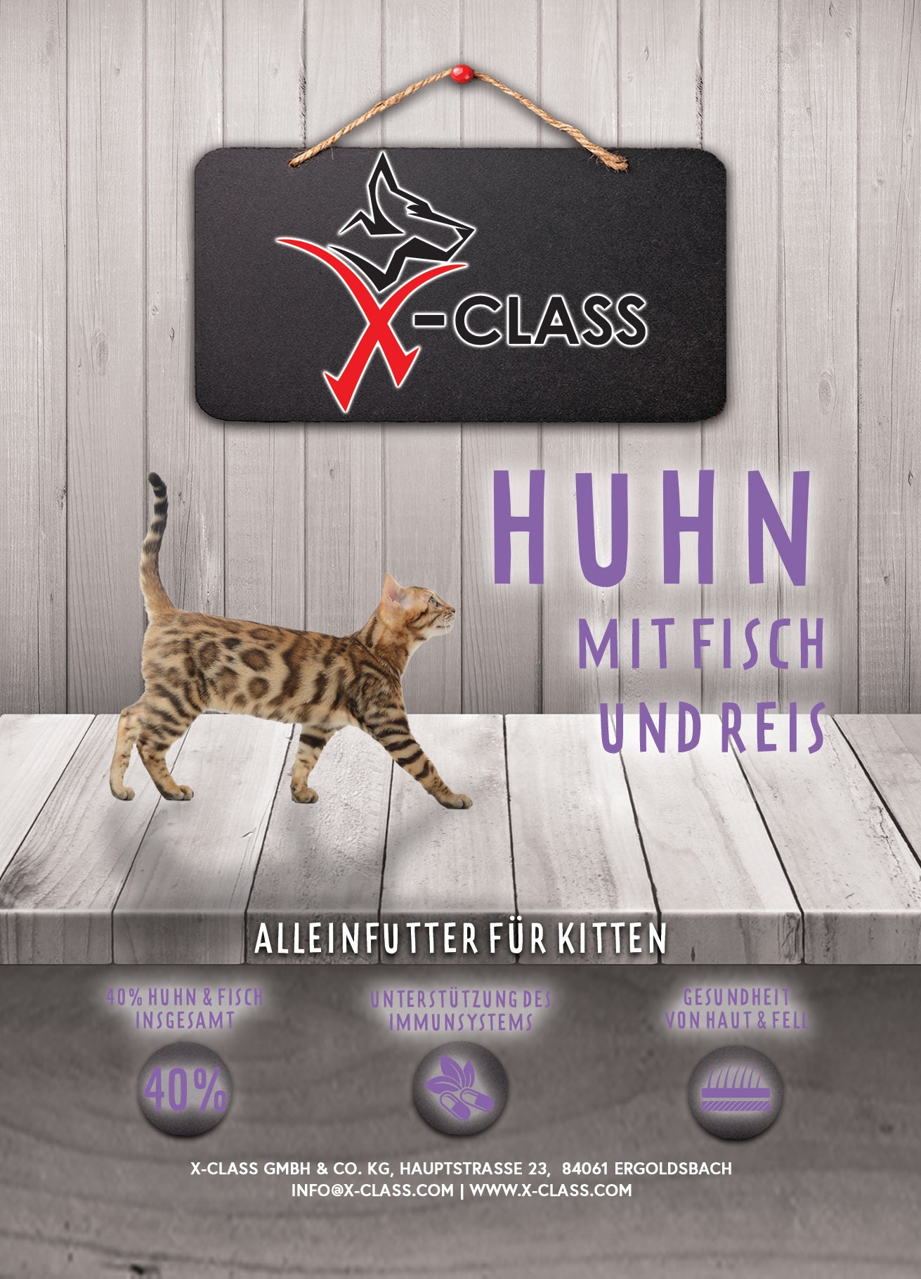 Super Premium Cat - Kitten Huhn mit Fisch und Reis