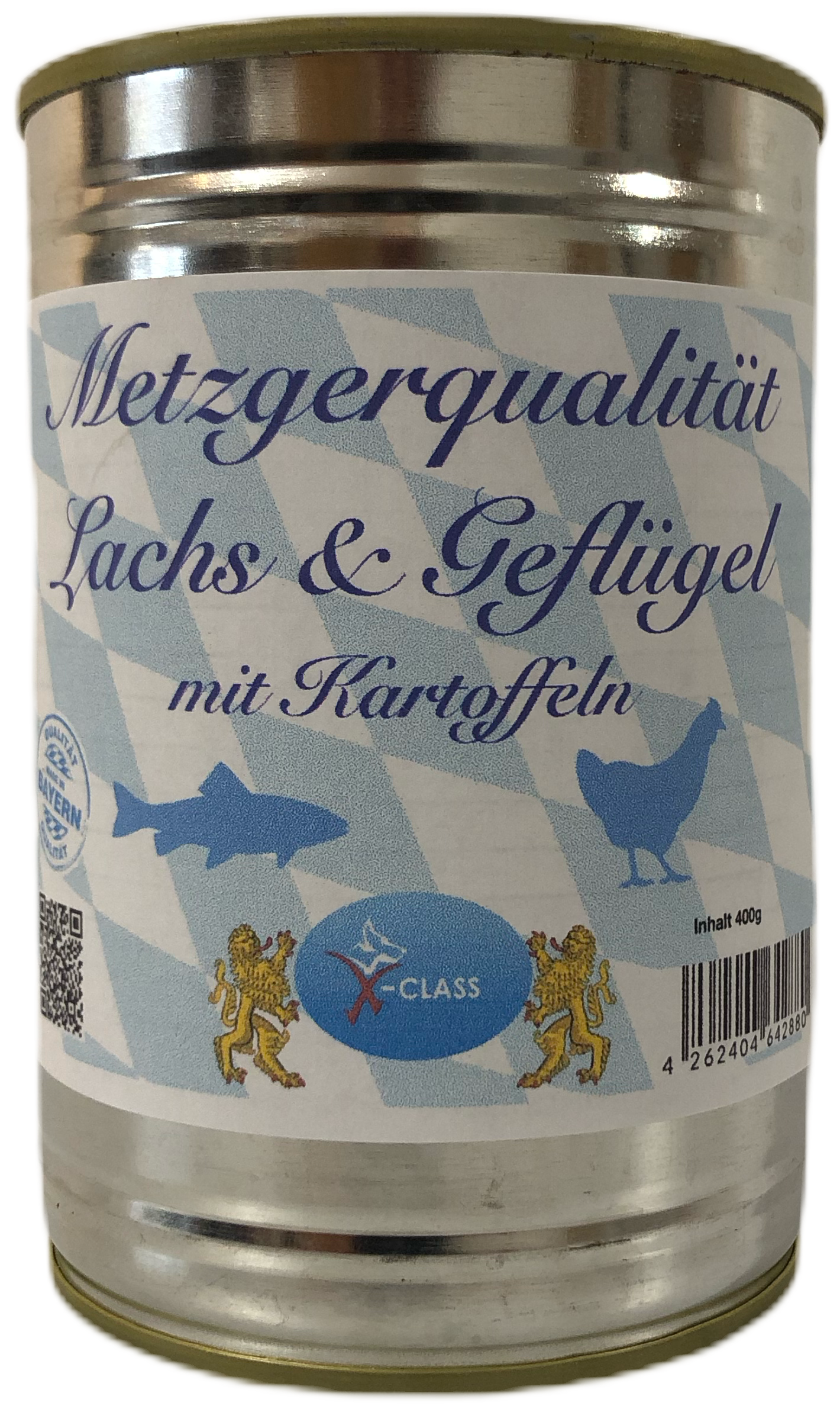 Metzgerqualität Lachs & Geflügel mit Kartoffeln