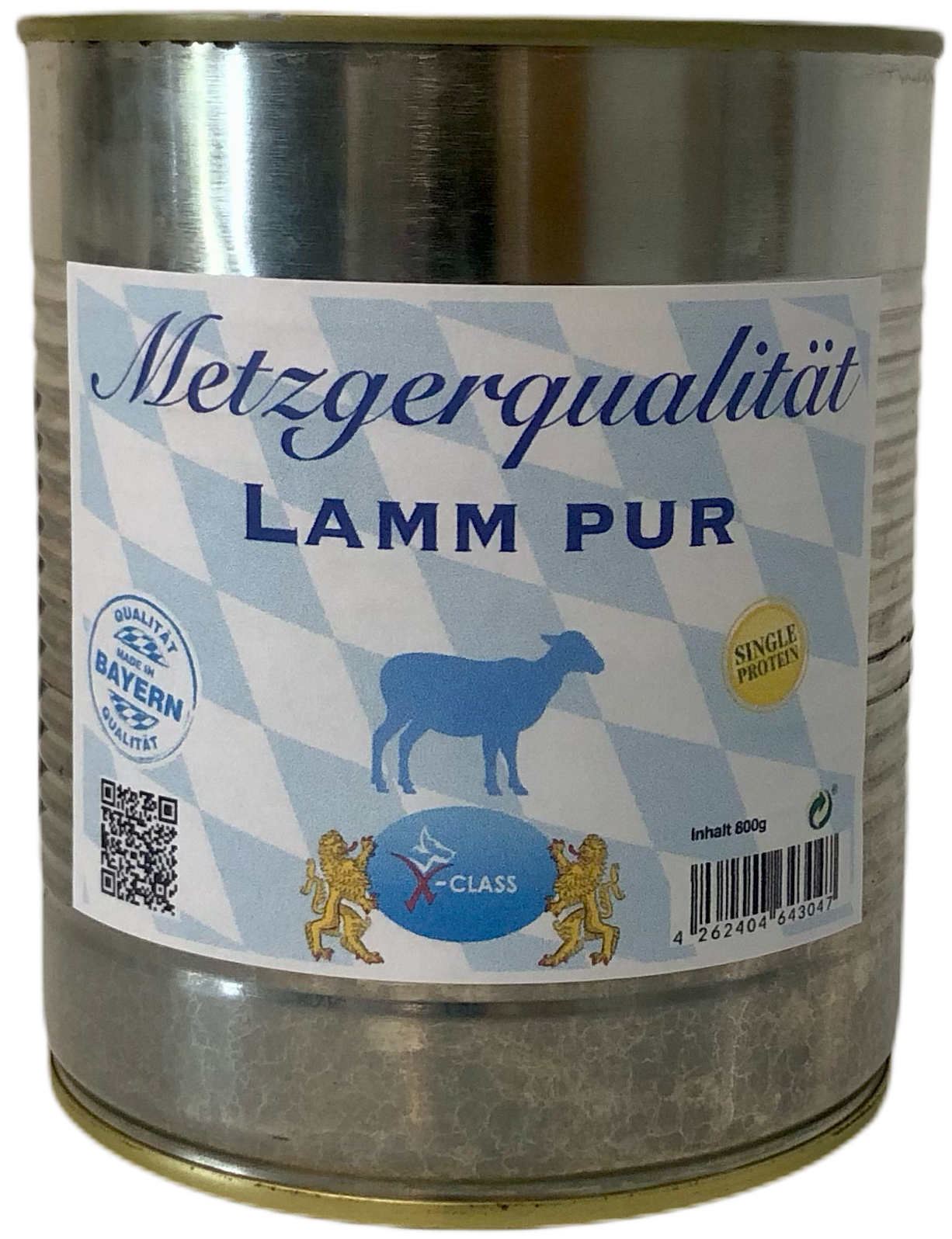 Metzgerqualität Lamm pur 800g Dose