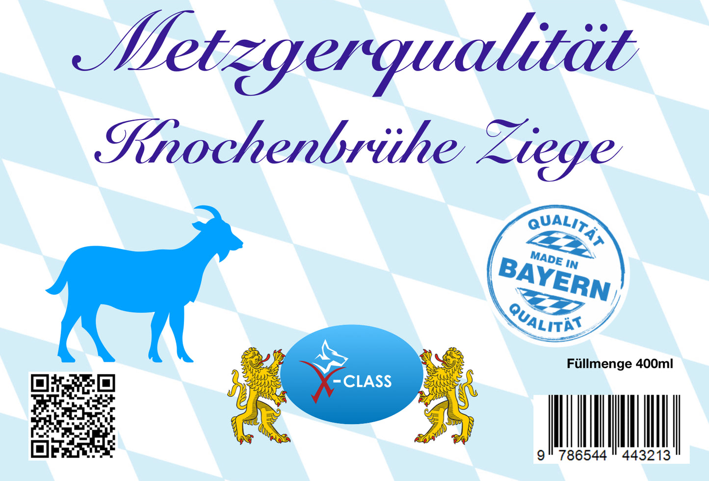 Metzgerqualität Knochenbrühe Ziege, 400ml